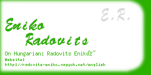 eniko radovits business card